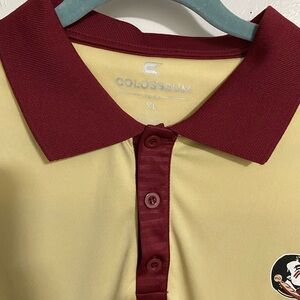 Colosseum Burgundy and Yellow Polo